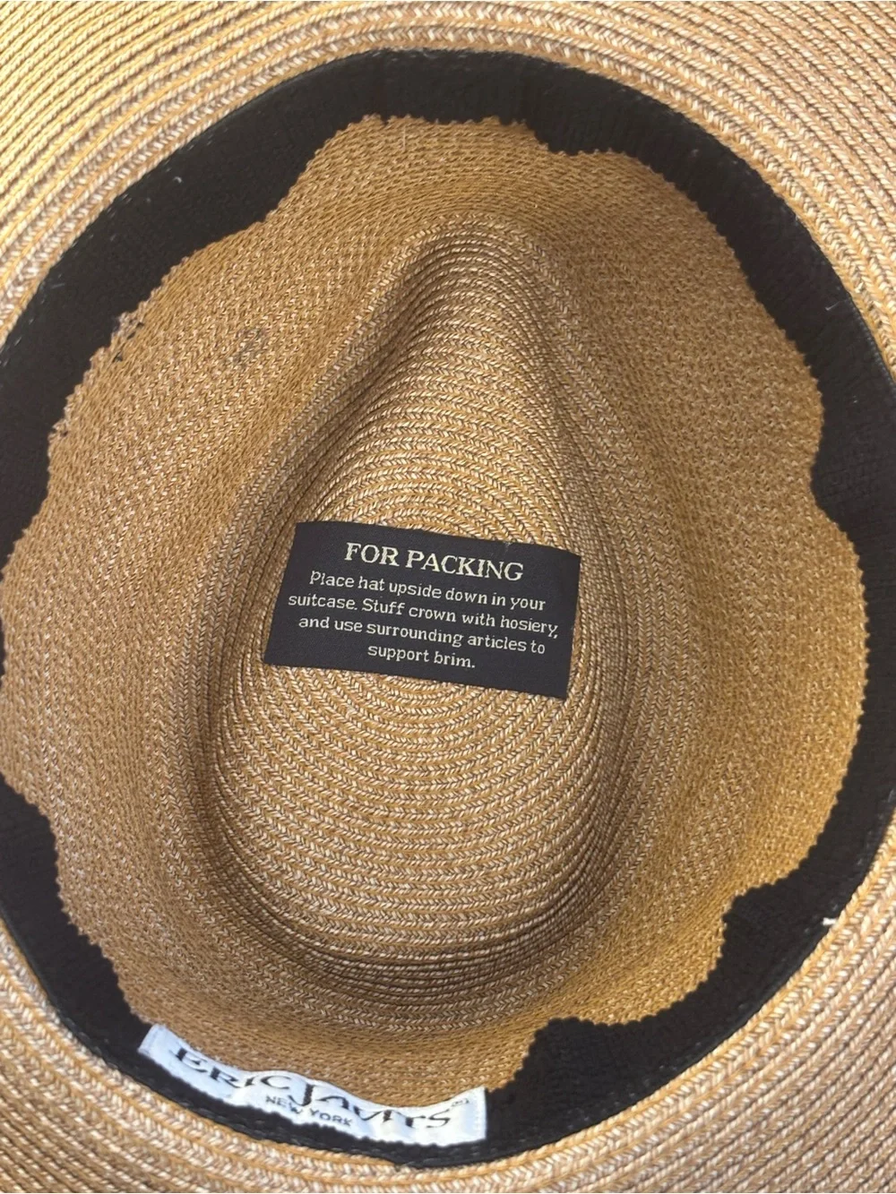 Eric Javits Squishee Instinct Straw Fedora Sun Hat Natural - Picture 10 of 14